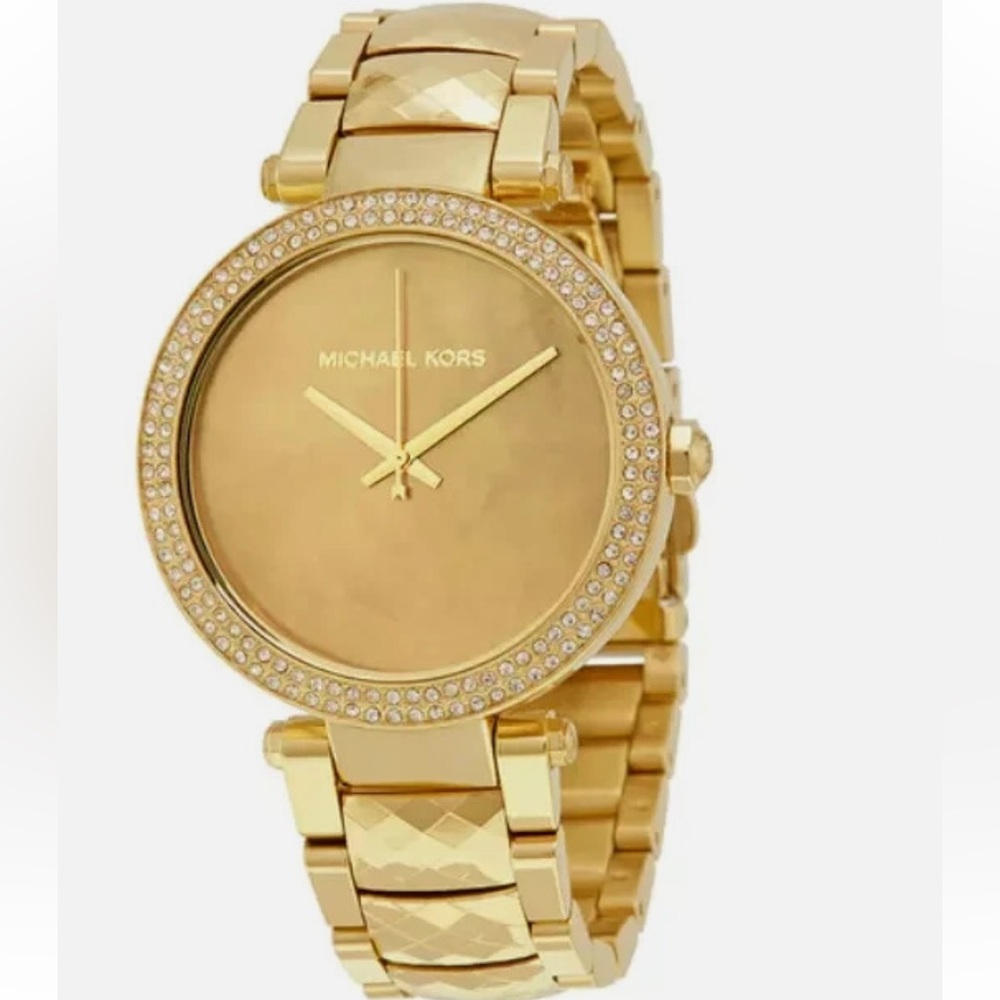 Michael Kors Gold Watch with Crystal Accents - Picture 4 of 10
